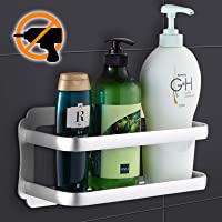 Wangel Estantería Profundo para Baño Ducha- Pegamento Patentado + Autoadhesivo- Aluminio- Acabado Mate- Estantes